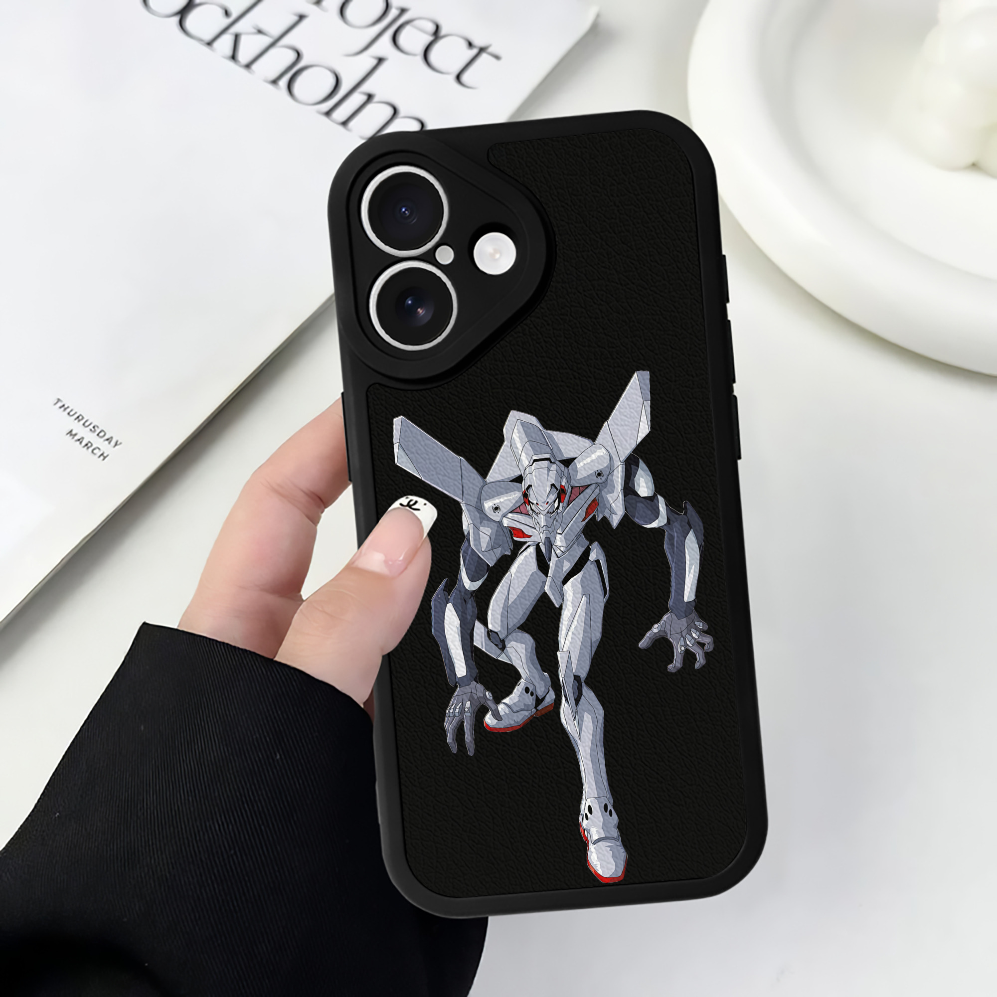（画像用） EVA 新世紀エヴァンゲリオン 【iPhone 16シリーズ対応】シリコンスマホケース（レザー調） 材質：シリコン
